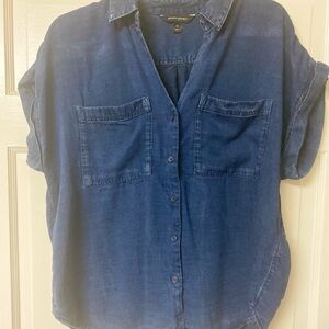 Banana Republic Factory Blue Button Down Shirt